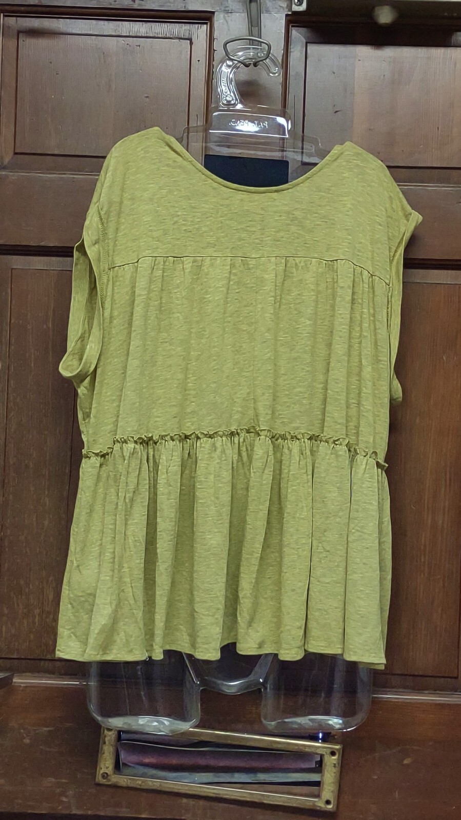 Jella C Green V-Neck Sleeveless Shirt Top Blouse Loose Fit Women’s Size M