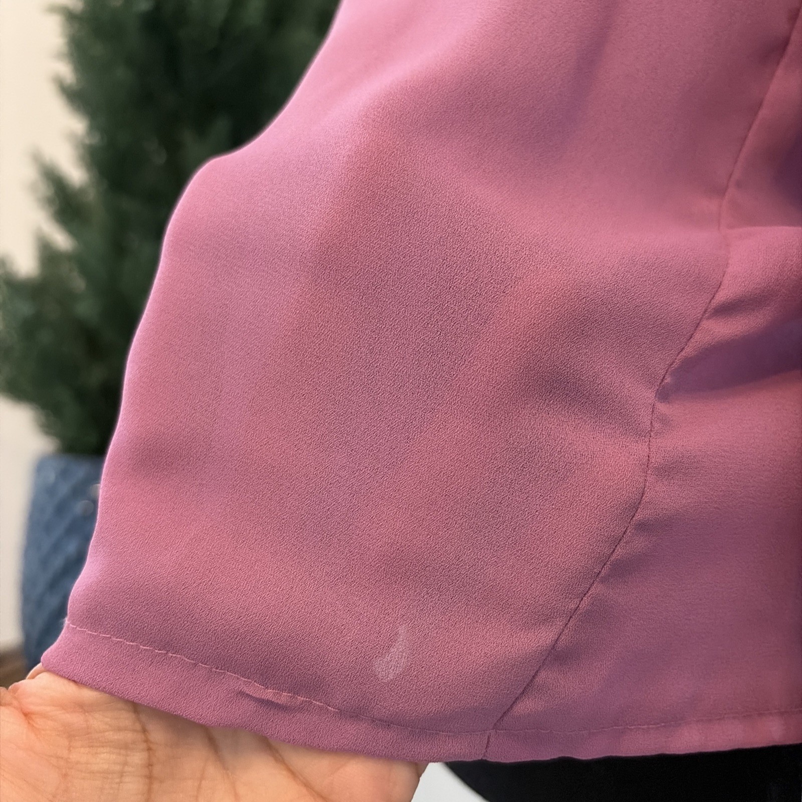166 One Sixty Six VTG 80s Women’s Top Blouse Purple Large Pin Tucks Victorian
