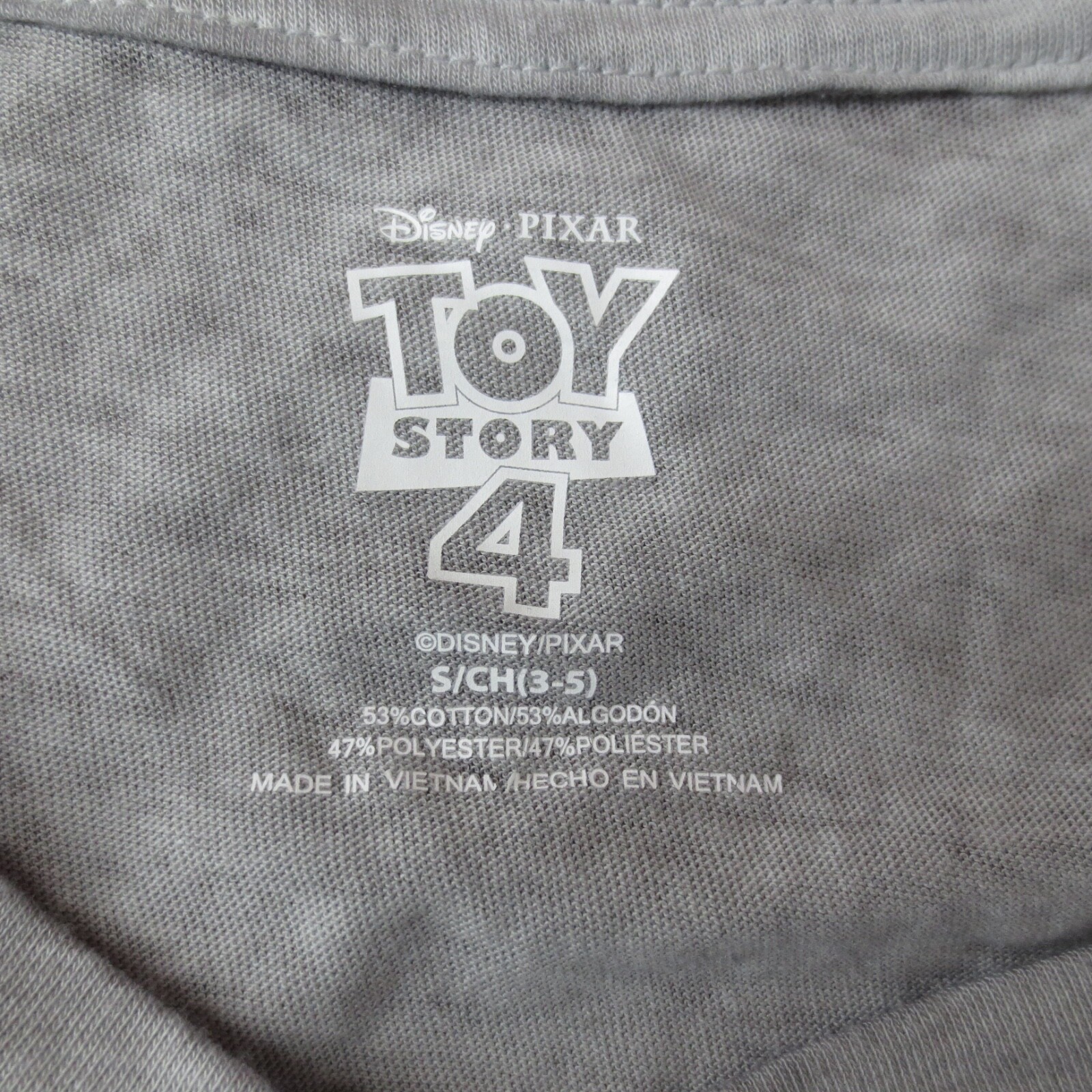 Ladies Toy Story 4 Shirt Disney Pixar Official Size S (3-5)