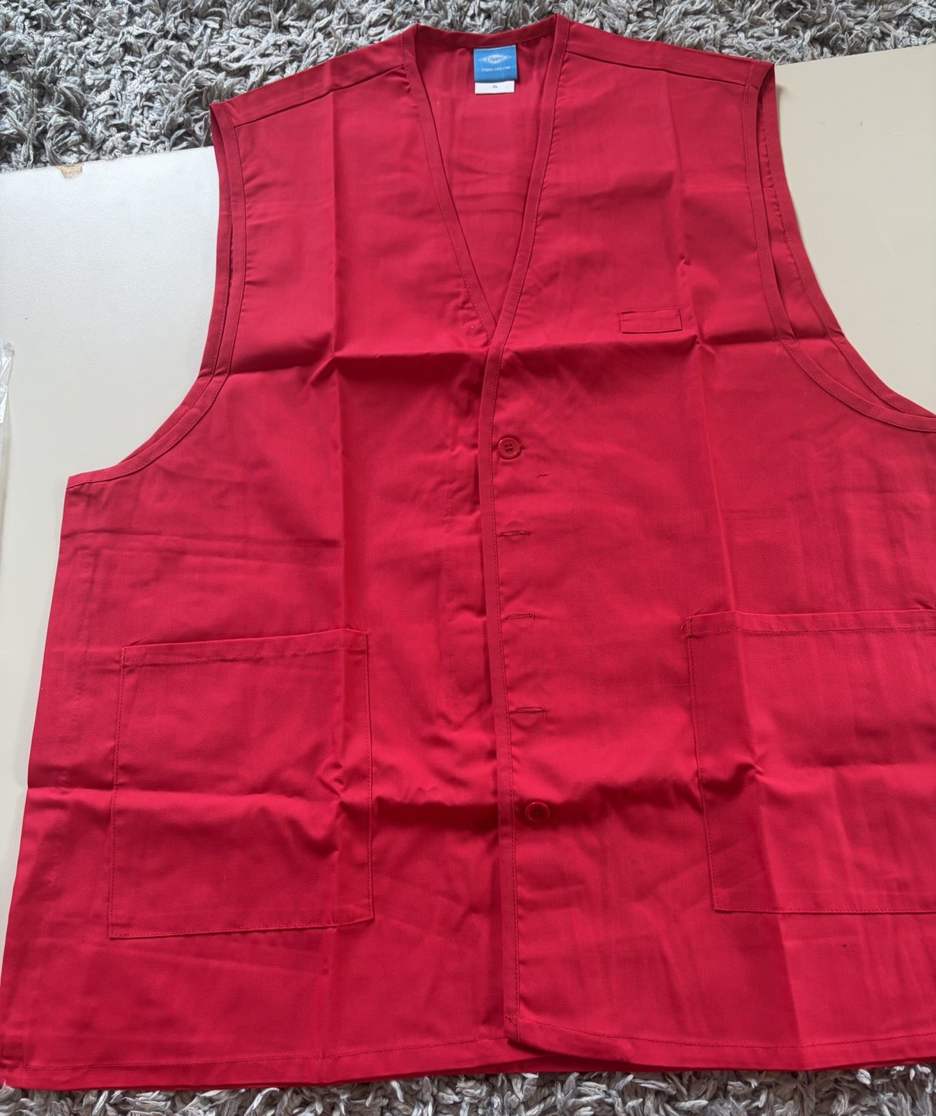 Clipper K-Mart No Logo Long Vest Red – Size Med- NOS – Read Description – VTG