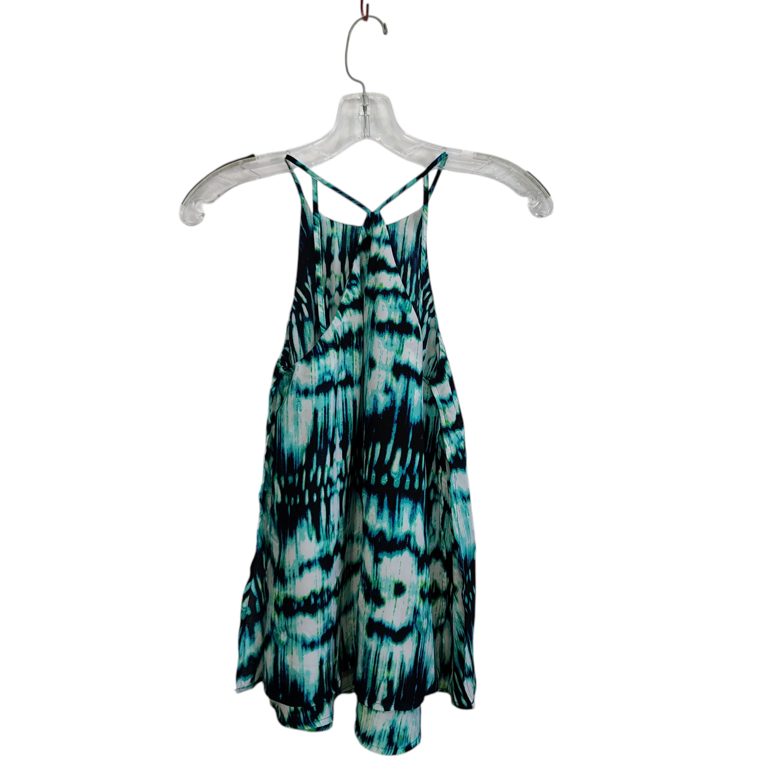 Decree Halter Shirt Womens Extra Small Tie Dye print Layers Sleeveless