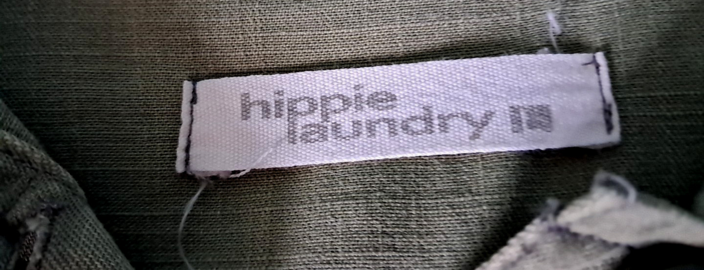 LARGE OLIVE Green Jacket w Embroidered Floral Pocket 100% COTTON