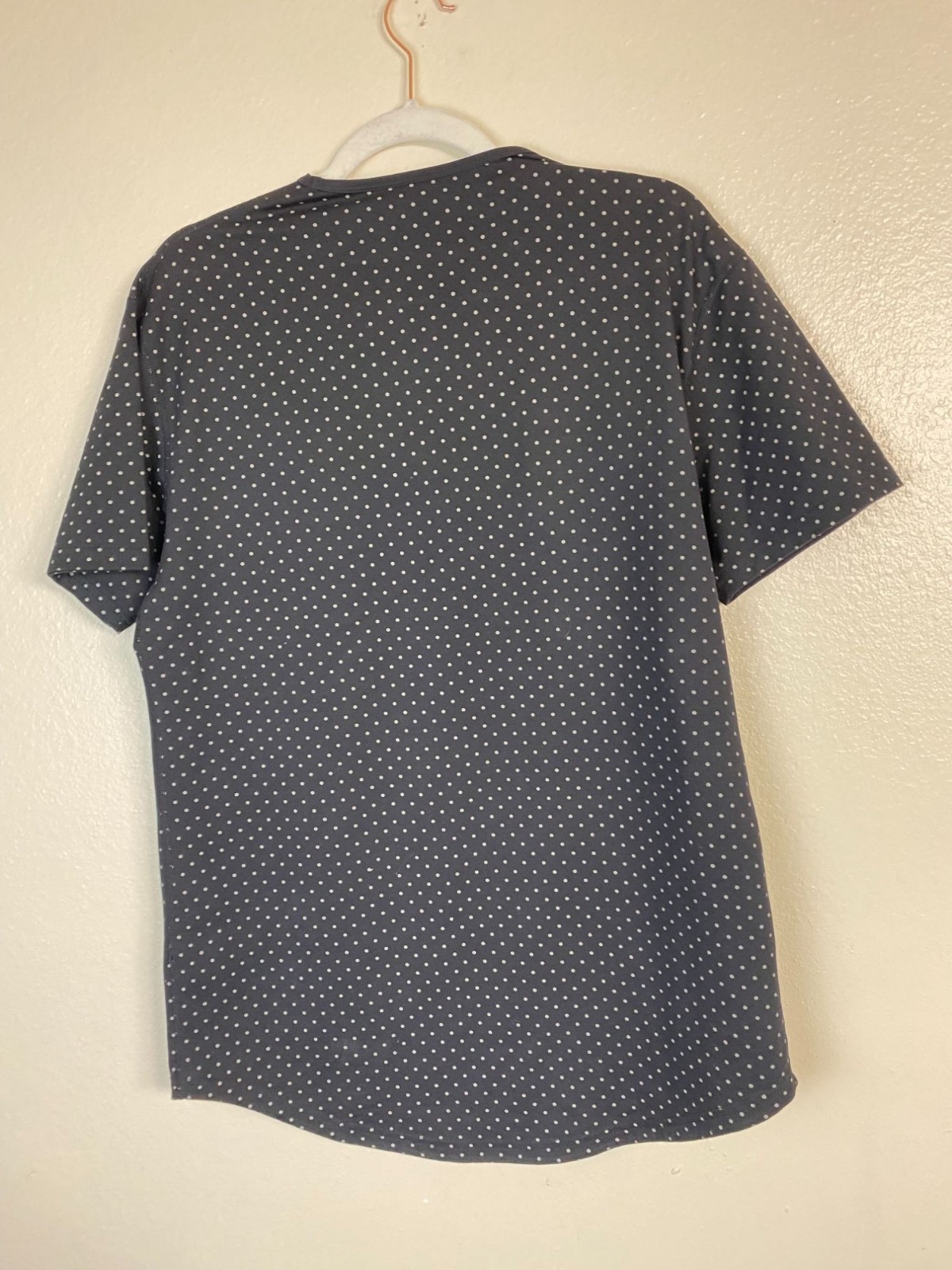 BYLT Polka Dot Short Sleeve T-Shirt Size Medium Black white performance Basic