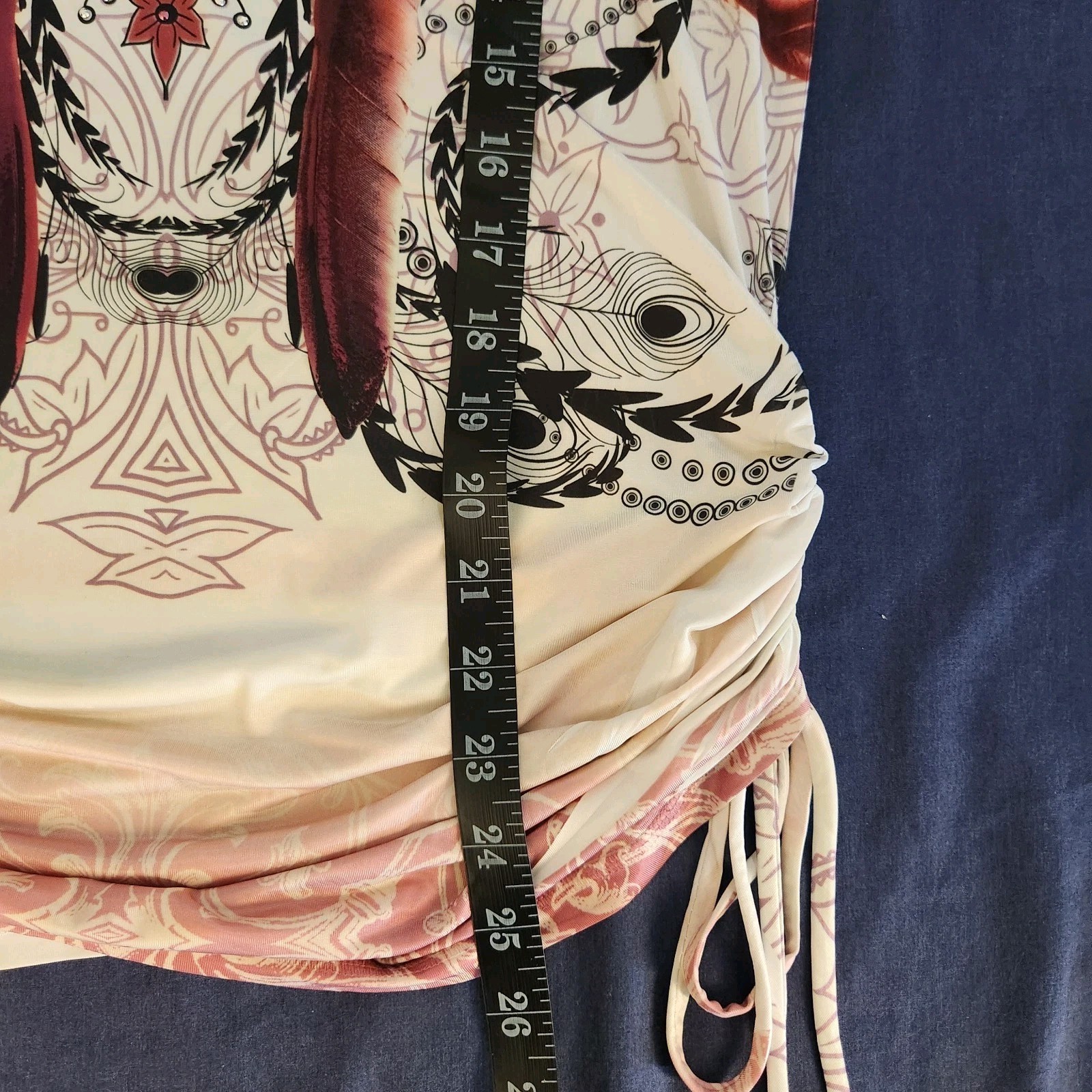 Wrangler Cowgirl/Rodeo/Indie/Southwest Embellished Cinched Side Tee L