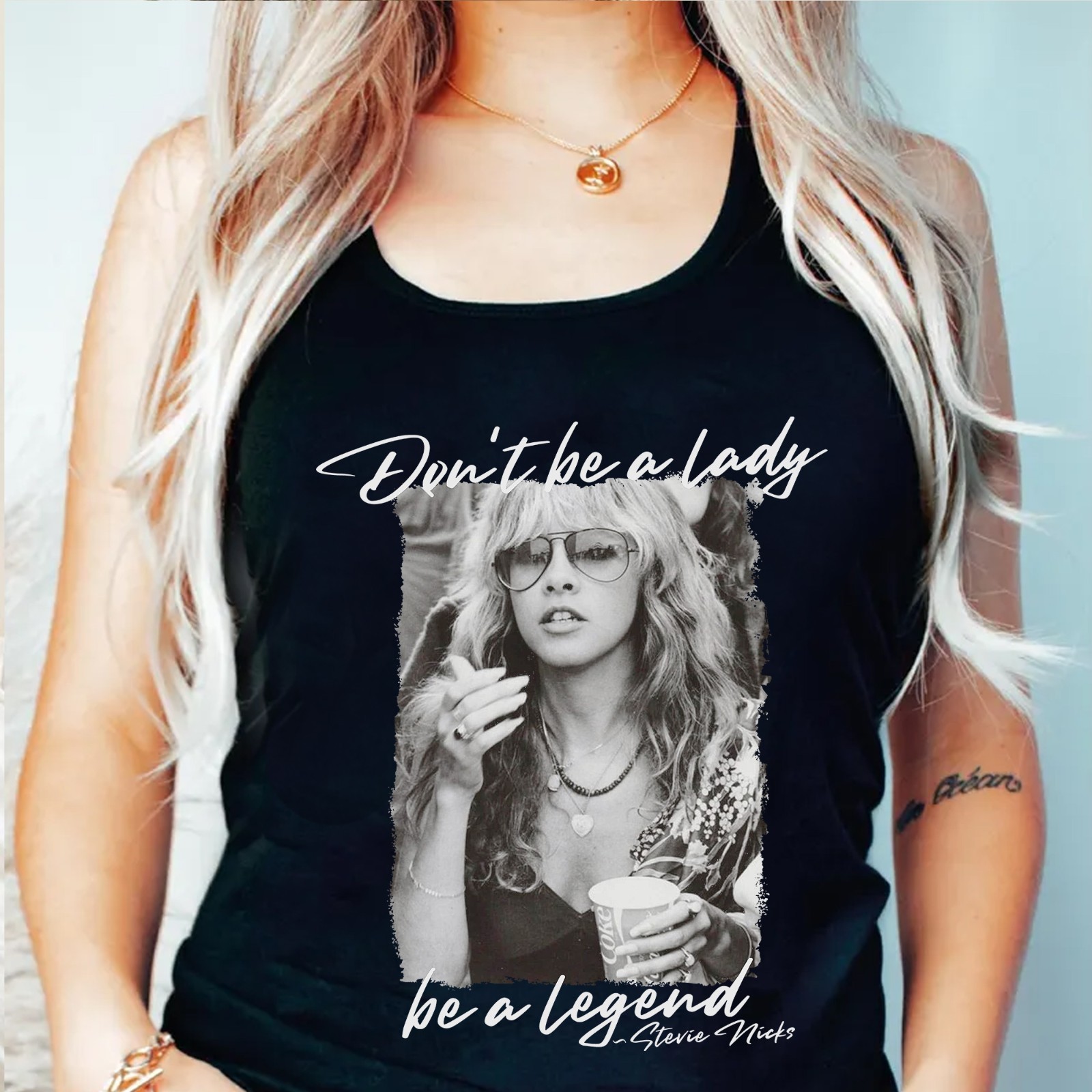 Retro Stevie Nicks Tank Top, Don’t Be A Lady, Be A Legend Unisex Tanks, for Fans