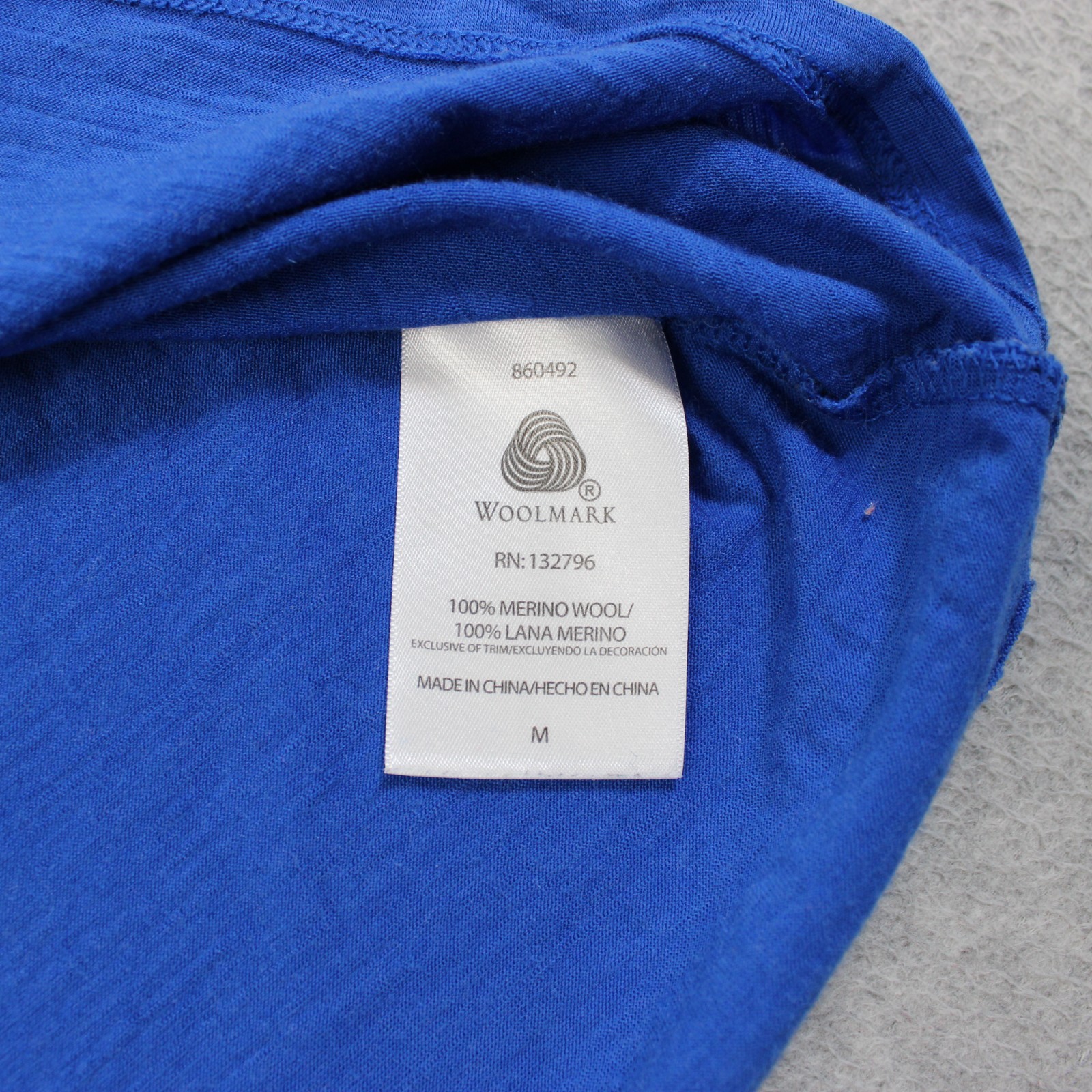 SEG’MENTS Merino Wool Shirt Women Medium Blue Long Sleeve V Neck Base Layer READ