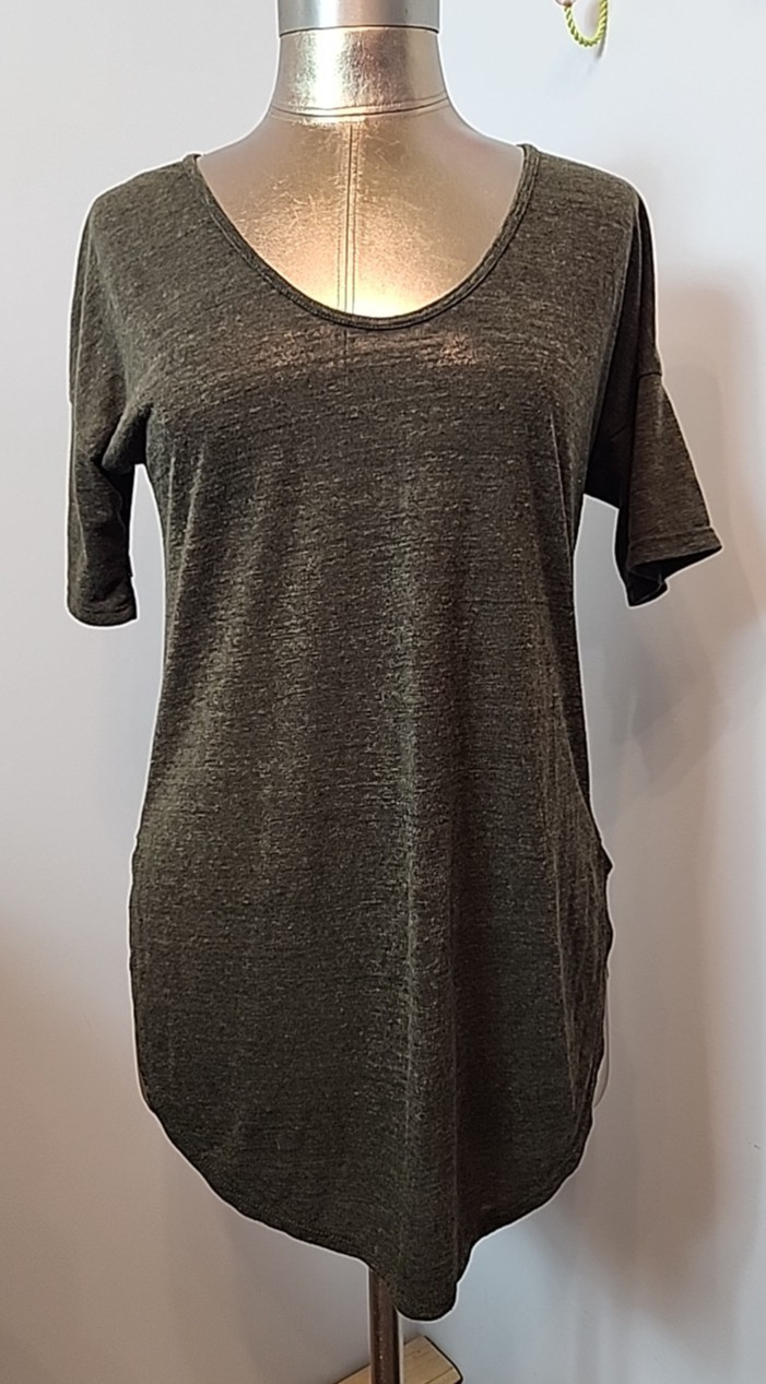 Old Navy Dark Green Relaxed Tunic T-Shirt Womens Size S Chest 37 SS 228-35723