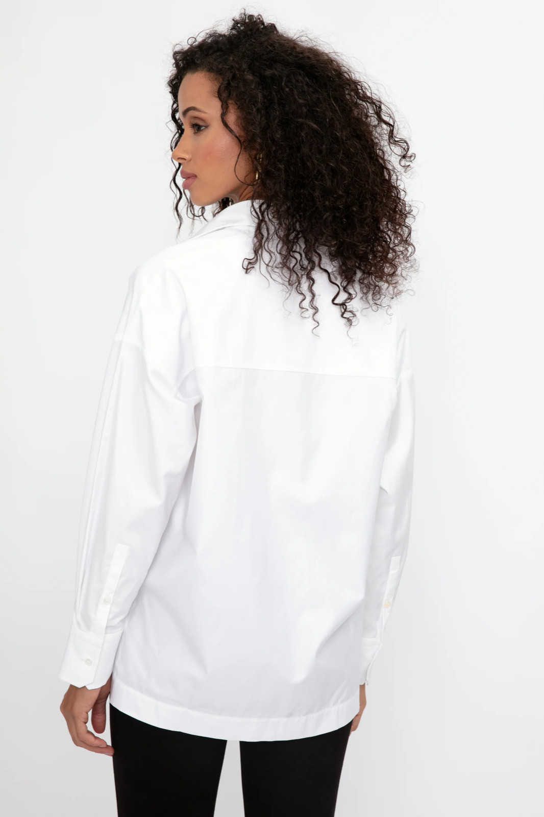 Max Mara Leisure White Cotton Lyocell Rispoli Button Down Shirt EUC 6