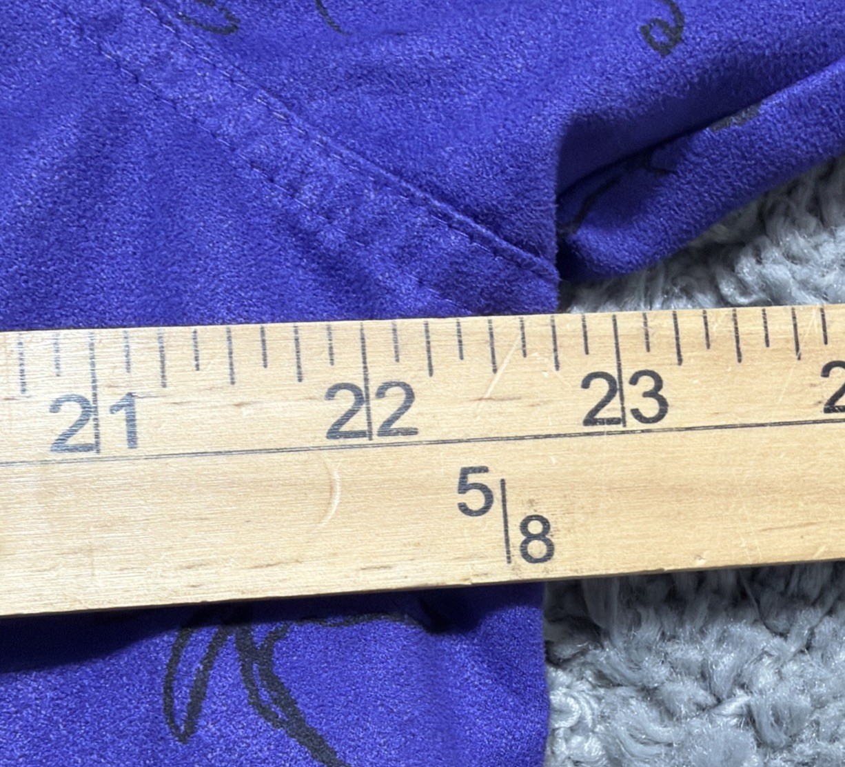 Chicos Safari Button Down Top L (2) Purple Microfiber Animal Print Blouse