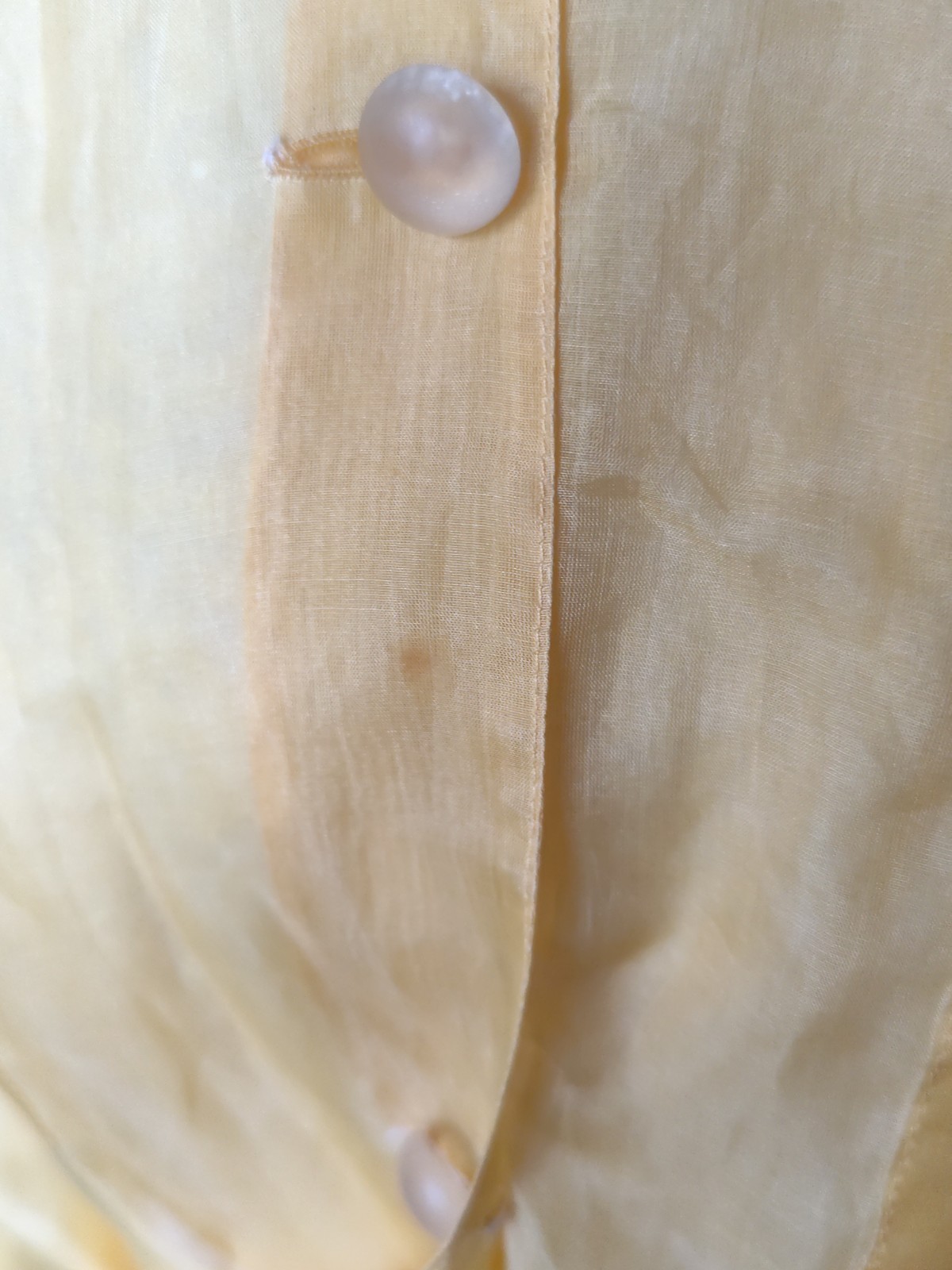 Henri Bendel NY Sheer VTG Organza Silk Cropped Long Sleeve Ruffle Y2K Blouse L