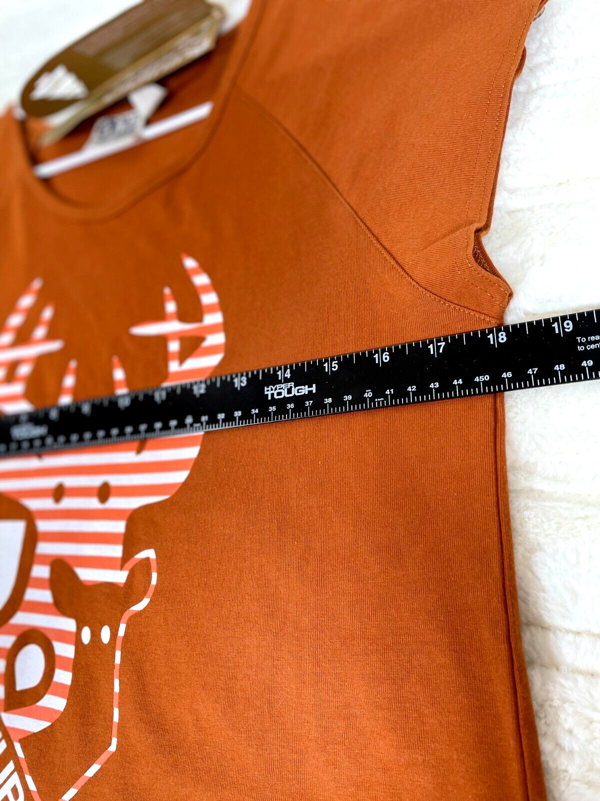 NWT Picture Organic Clothing Deer Animal Womens Tee Caramel Size Large