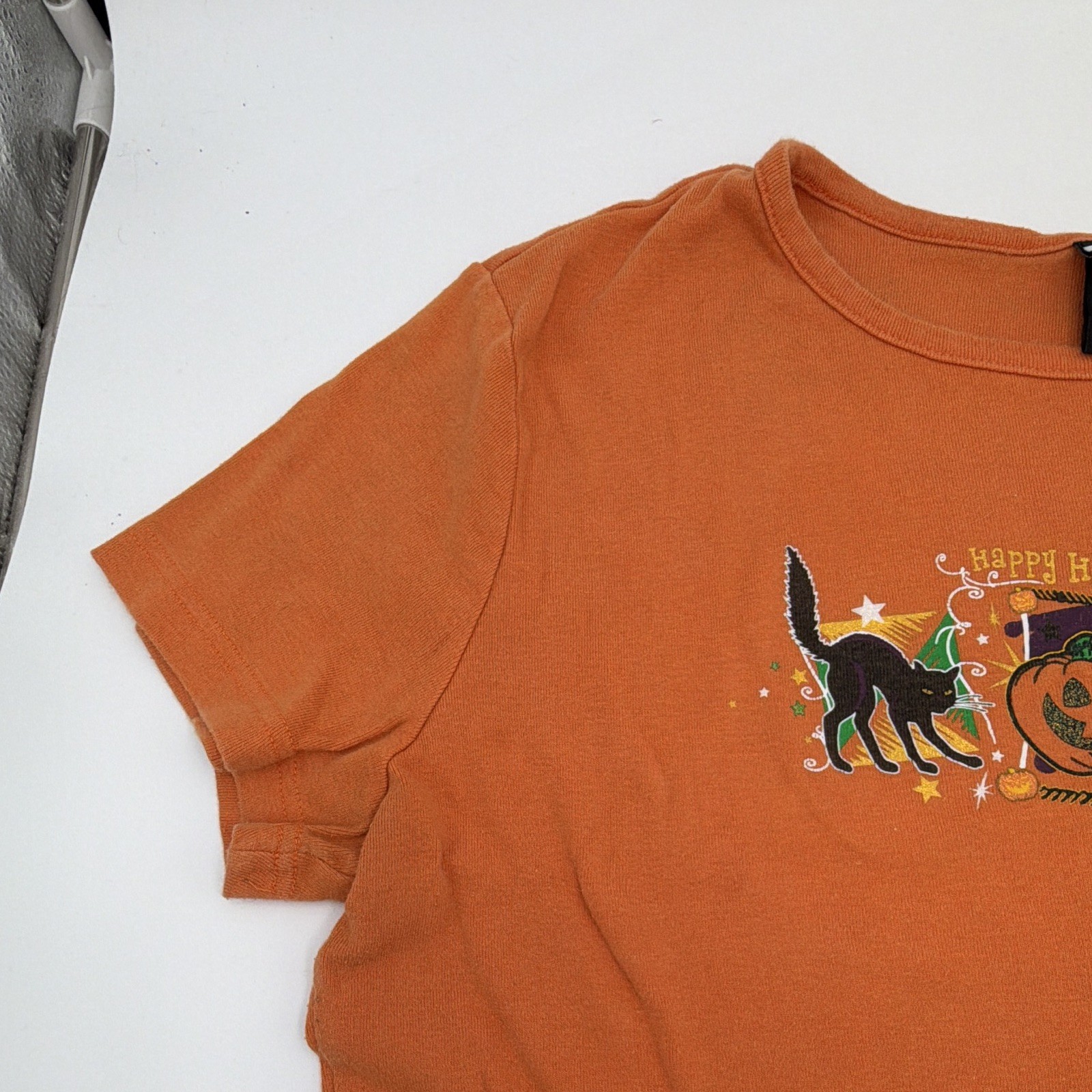 Vintage Holiday Editions Halloween Graphic Tee Short Sleeve Orange Women’s XL