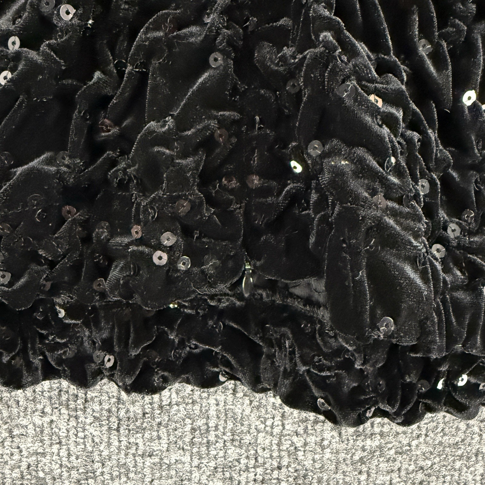 Cachet Blouse Top Womens XL Black Velvet Sequins Wrap V-Neck Evening Event Party