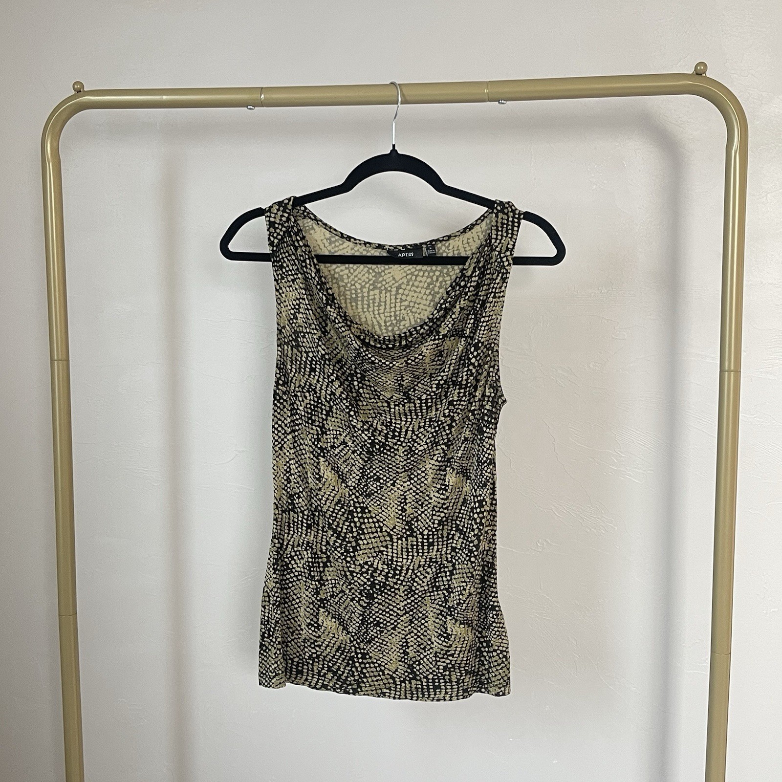 Y2K snake print cowl neck tank top festival Rave Small Apt 9