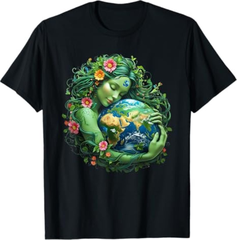 Green Mother Nature Earth Day Earth Mother Women Girls T-Shirt
