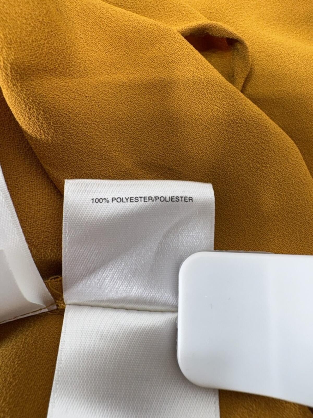 Evan Picone Mustard Tie-Neck Blouse 2168