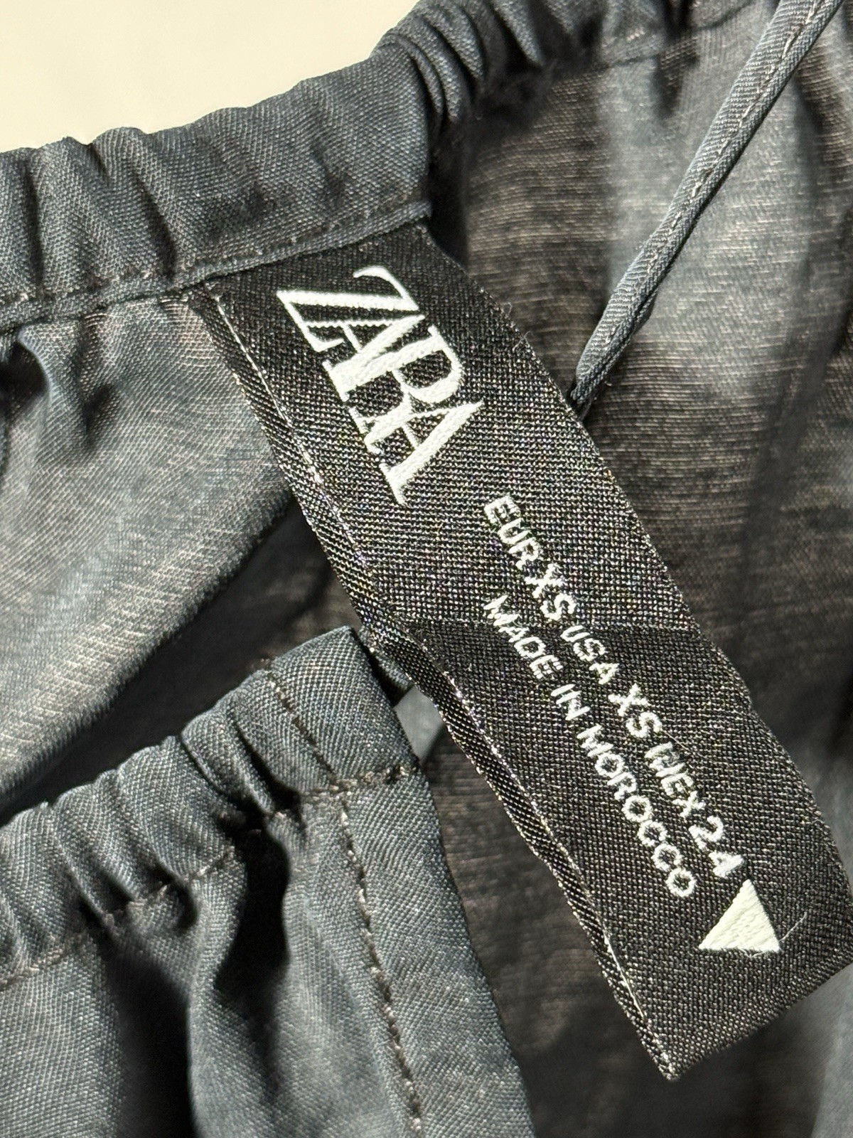 ZARA Black Modal Blend Sleeveless Bubble Hem Cami Tank Top Size XS