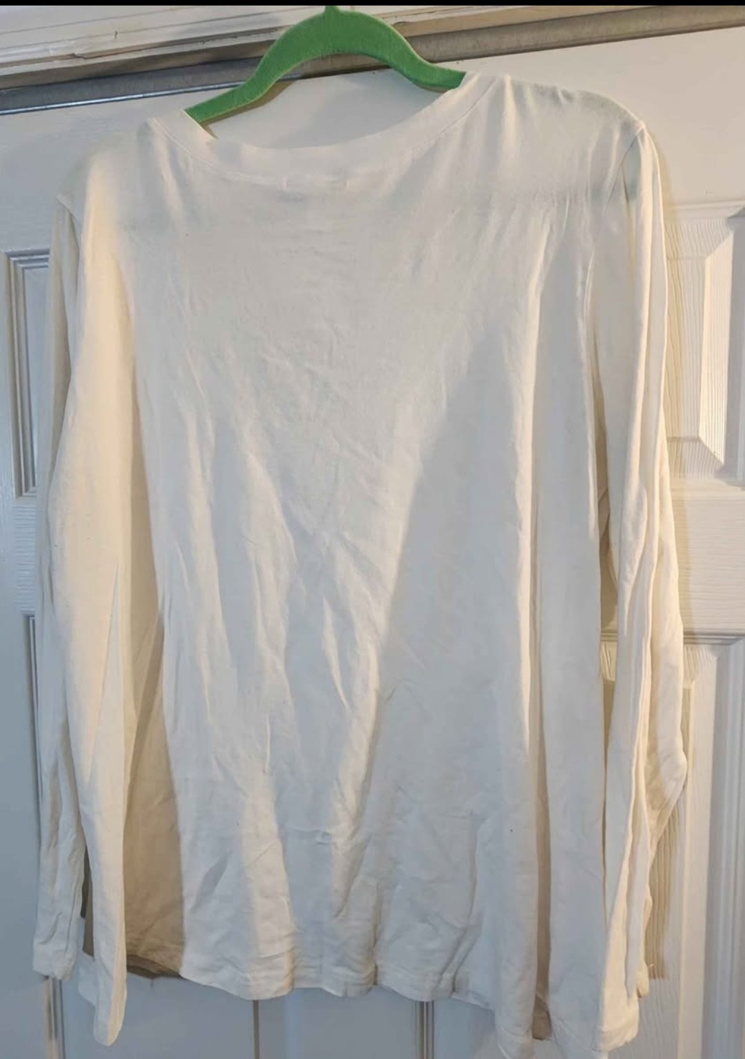 WOMANS WHITE AMBIANCE APPAREL 3X, 95% Cotton 5% spandex made in China