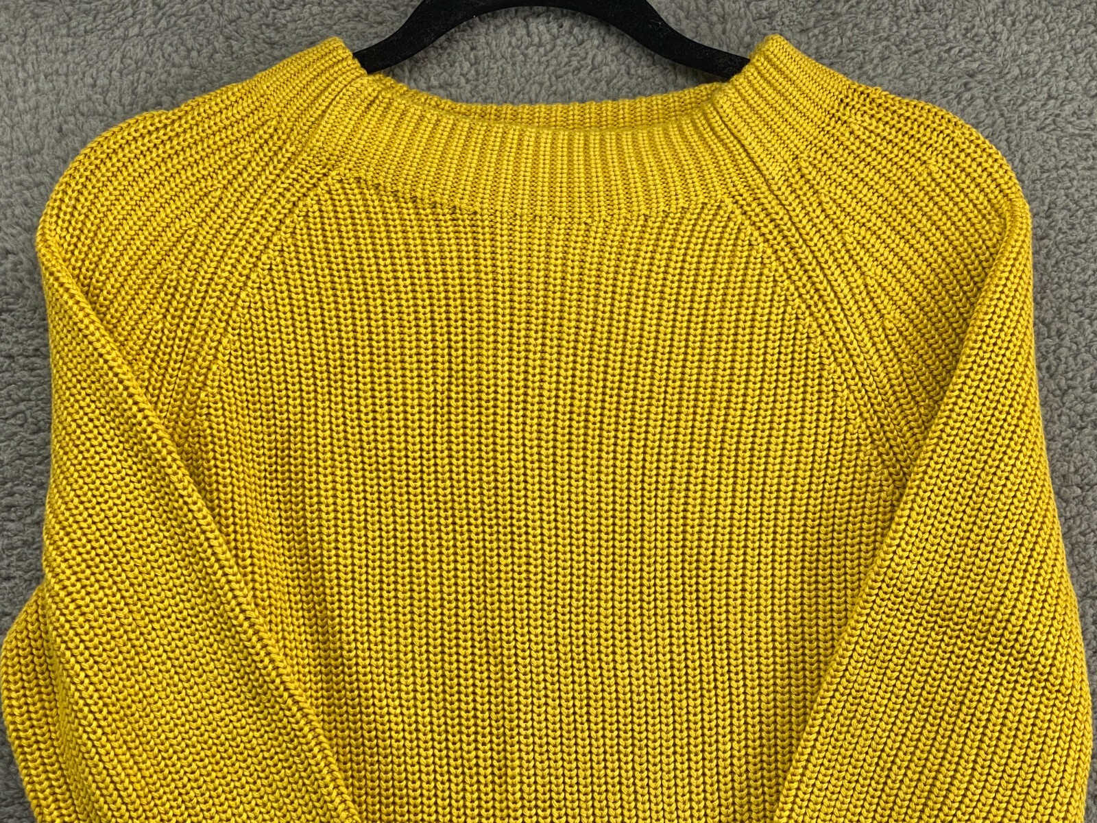 $50 New Lands’ End Women’s LS Fine Gauge Shaker Funnel Neck Sweater Yellow L/P