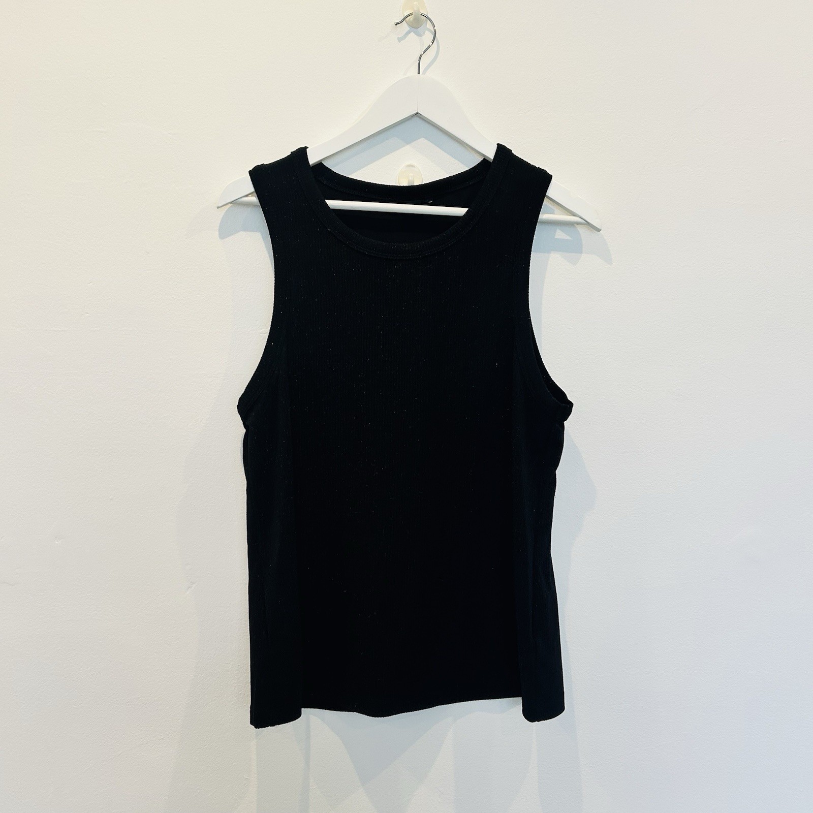 F & F Vest Top Womens Size 18 Black Sleeveless Sparkle Stretch Summer Casual