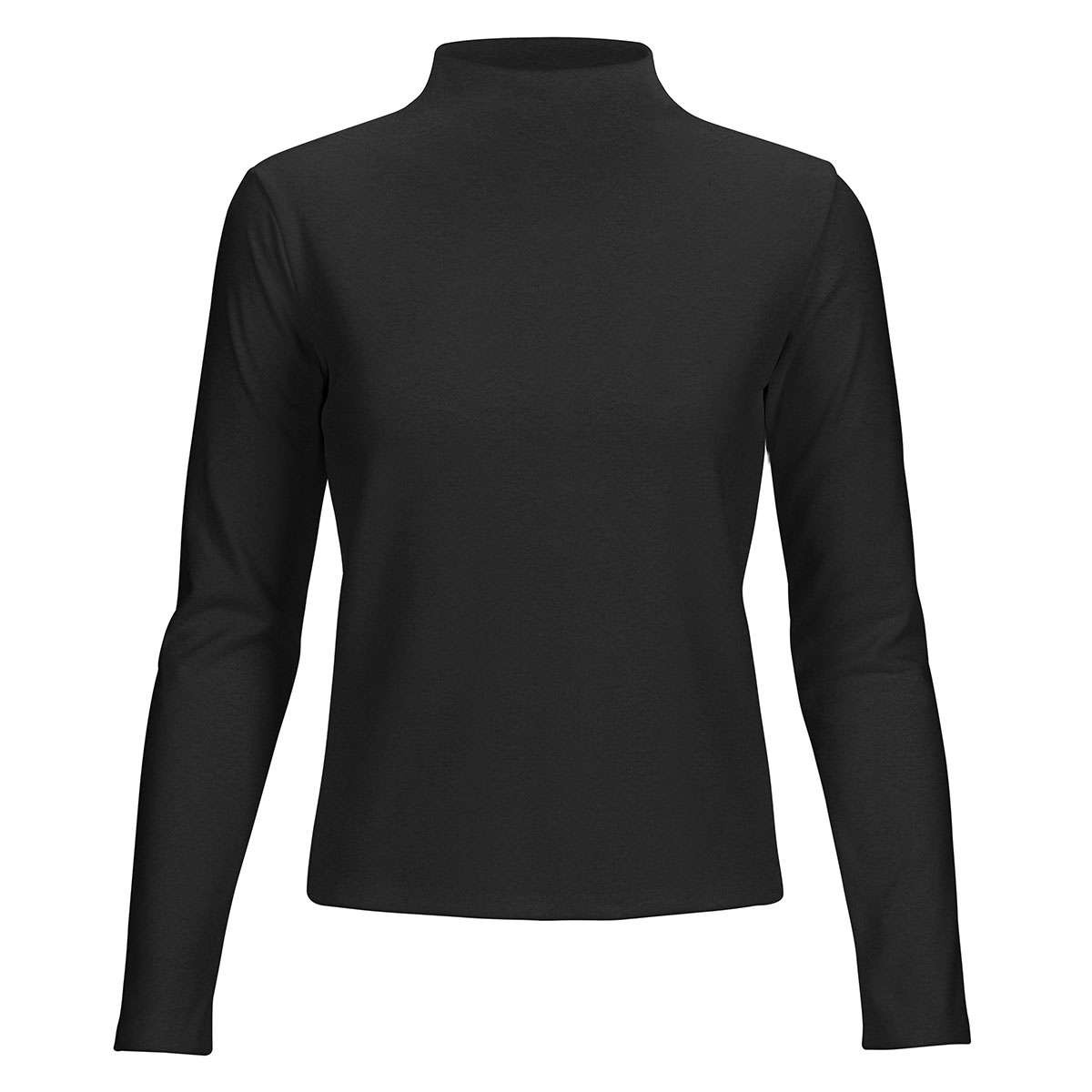 Winter Warm Brushed Fleece Long Sleeve Stretch Turtleneck Mock Neck Top Shirt