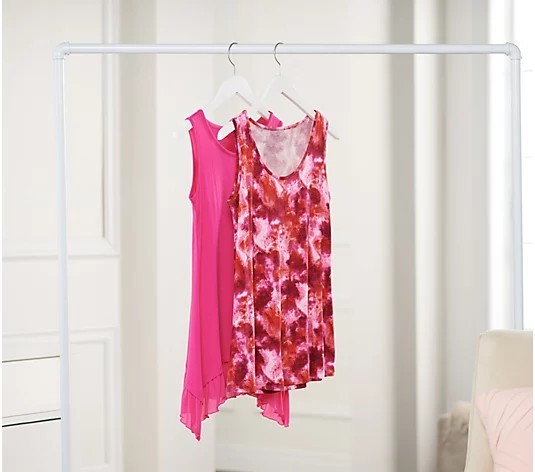 LOGO Layers by Lori Goldstein Set 2 Tie-Dye & Solid Tank Women’s Tops