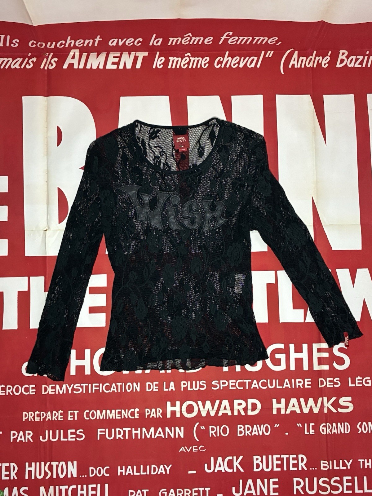 Miss Sixty Mesh Wish 3/4 Sleeve Shirt Y2K