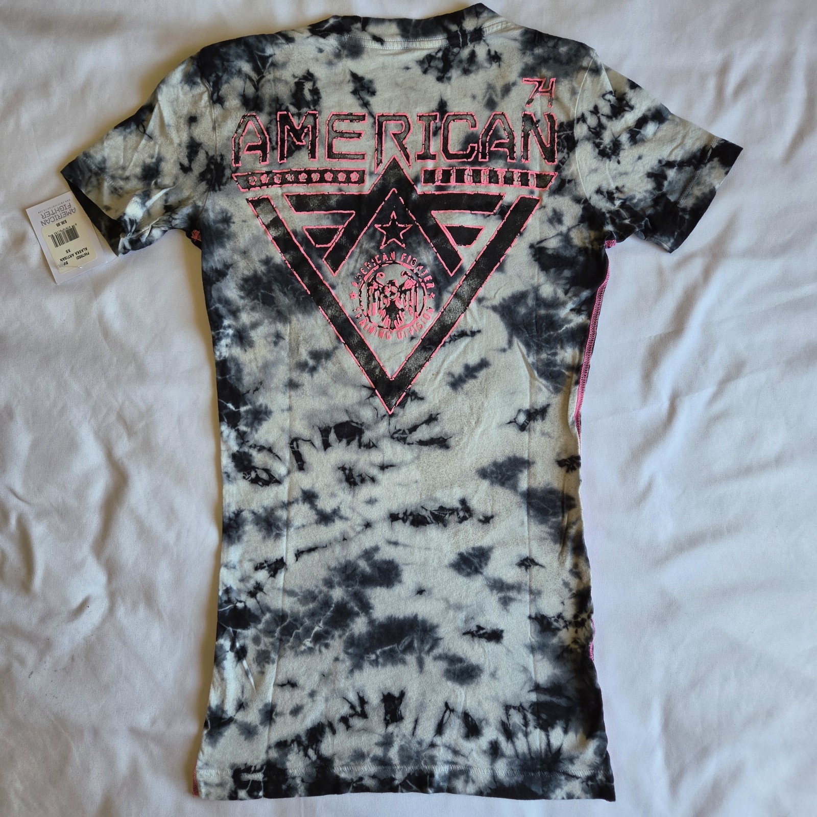 American Fighter Affliction Alaska Artisan XS S L XL Black Dyed Graphic T-Shirt