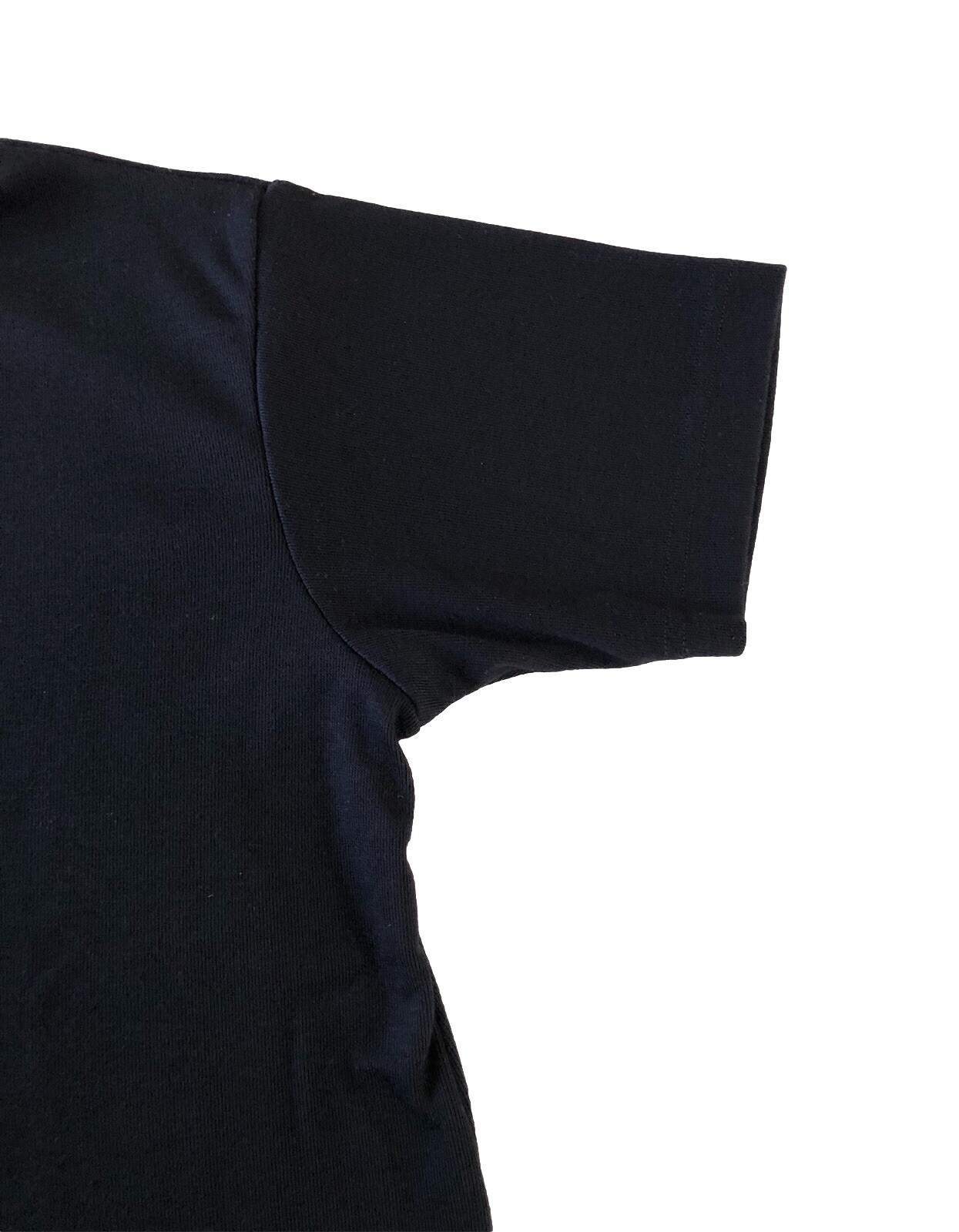 Amanda Smith Petites Women’s Black Knit Short Sleeve Top Round Neck Rayon Blend