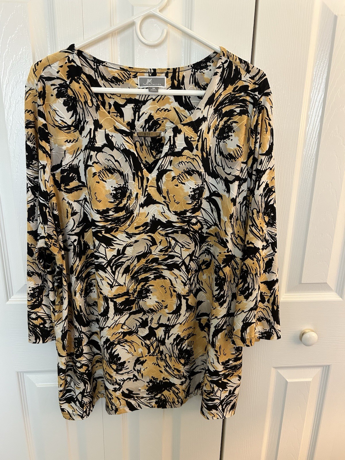 JM Collection Multicolor Print Tunic Top Size 3X