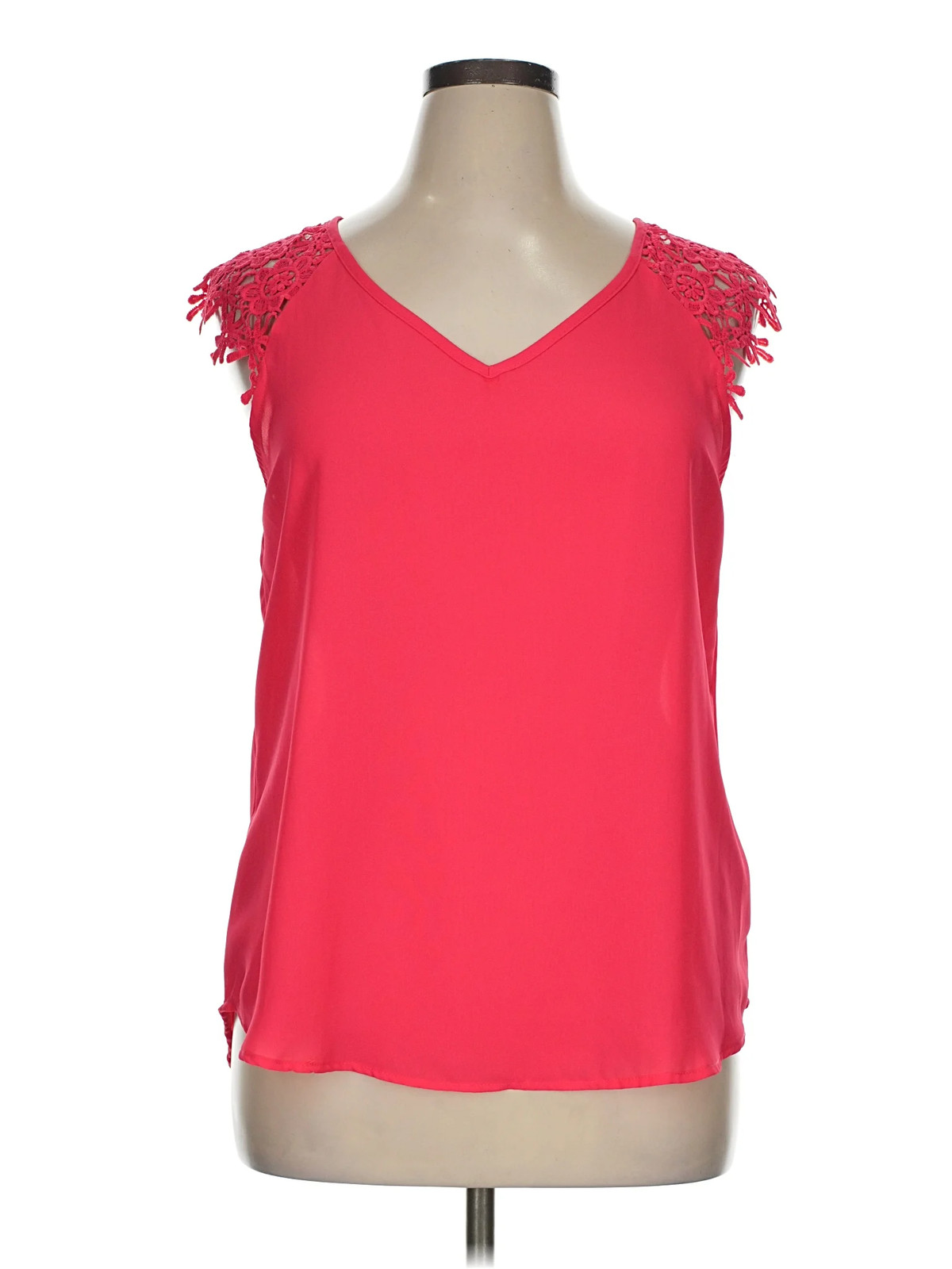 Jella C. Women Red Sleeveless Blouse XL