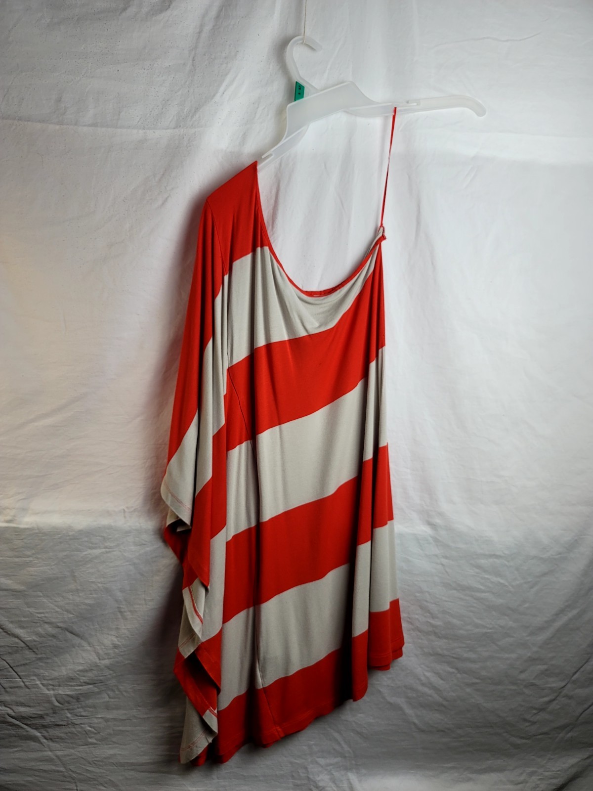 Express Women’s XS Orange White Striped Knit Scoop Neck Dolman Sleeve Tunic Top