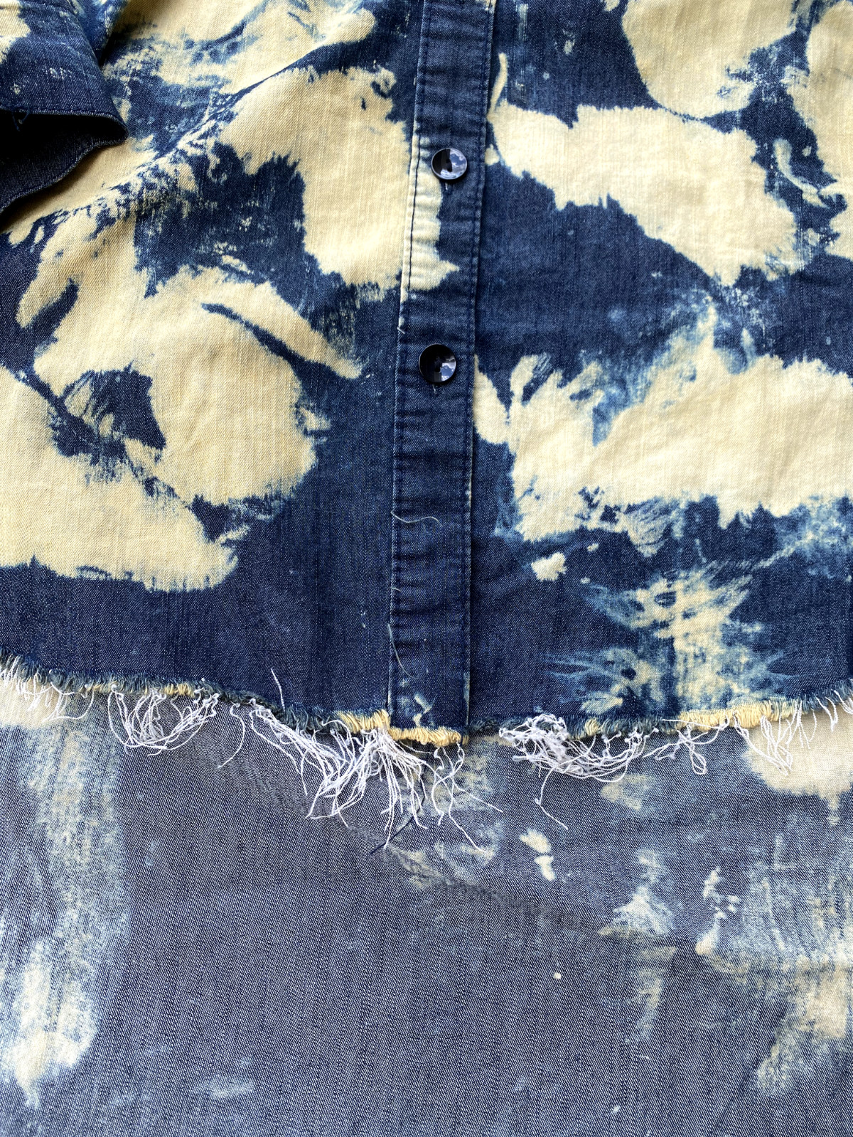 Thrill Jeans Women’s Size Large Novelty Wash Shirt Top Destroyed Grunge Punk
