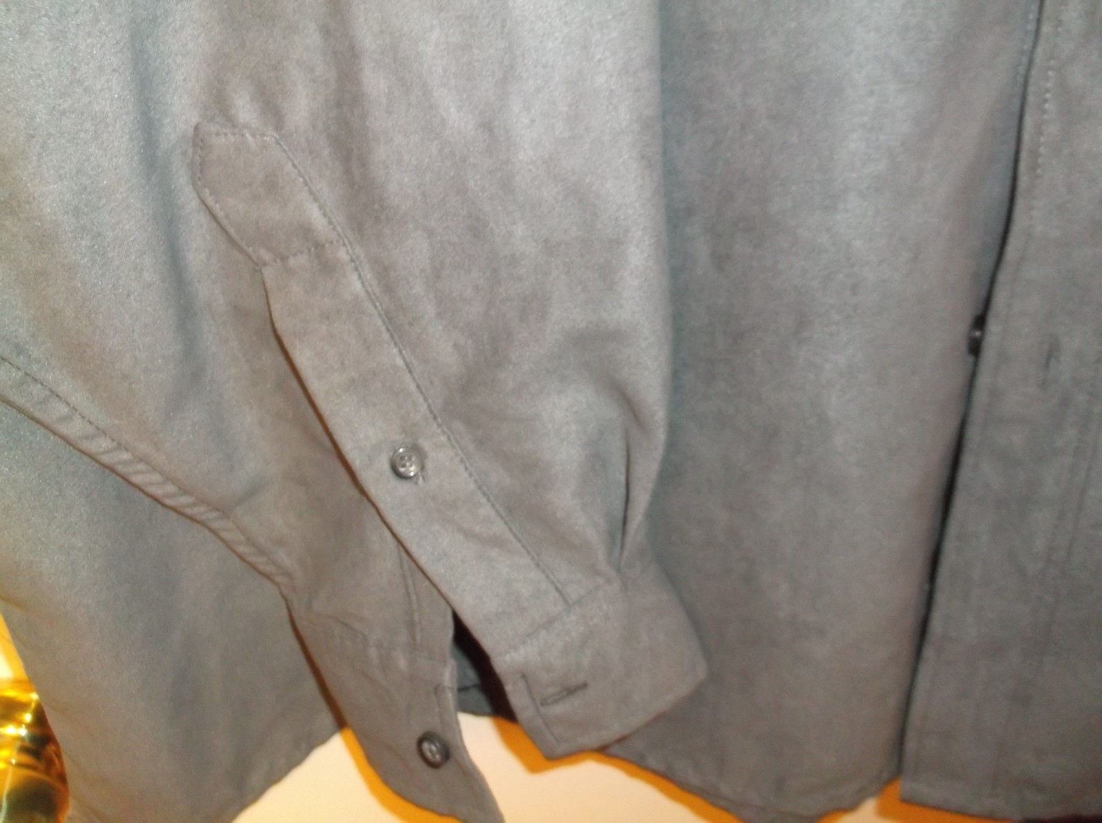ladys blouse / basic editions / large / 100% polyster / gray / long sleeves