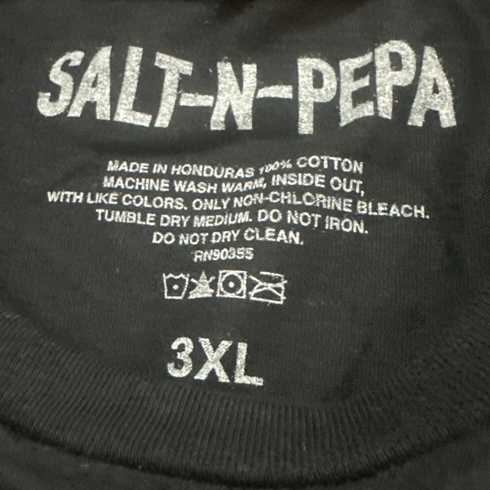 Vtg Salt N Pepa Band Retro 90s Black T-Shirt Music Tee Rap Hip Hop Size 3XL
