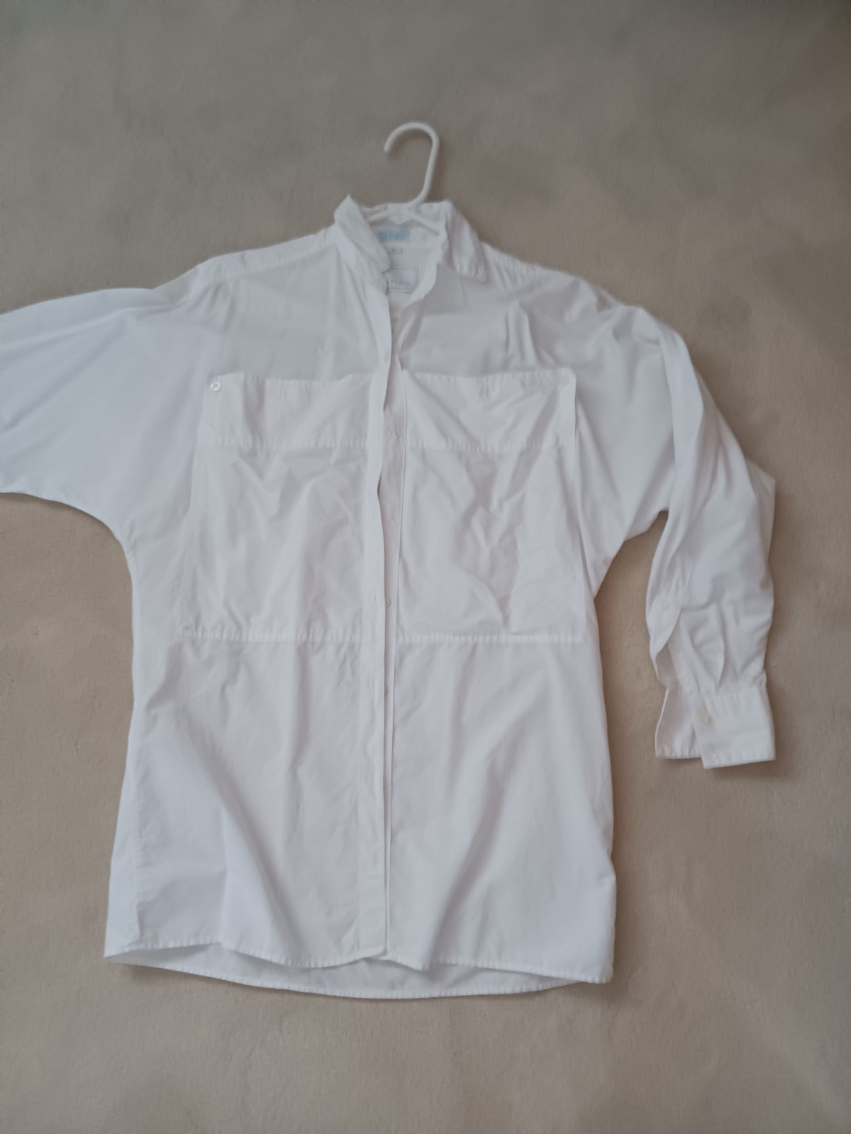Ellen Tracy blouse white oversized 4 dolman sleeve vintage