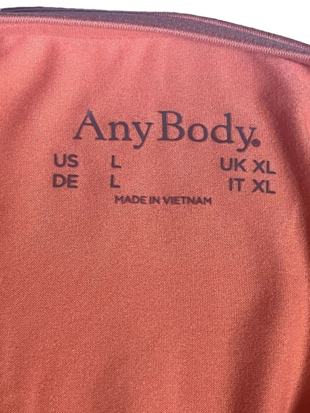 AnyBody Lush Jersey Set of 2 Tees Persimmon/Smoke Large A598320