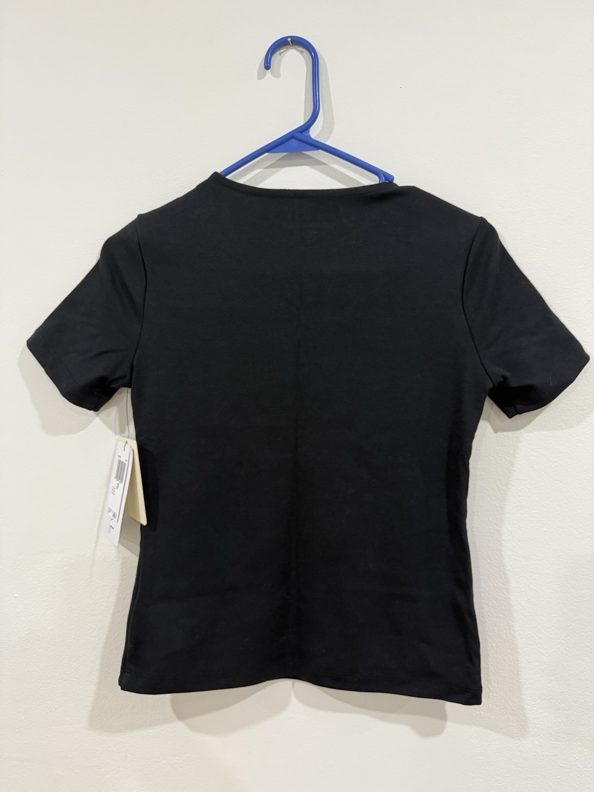 INDUSTRY NWT – SIZE SMALL – Black Short Sleeve Shirt- Modal Cotton Elastane