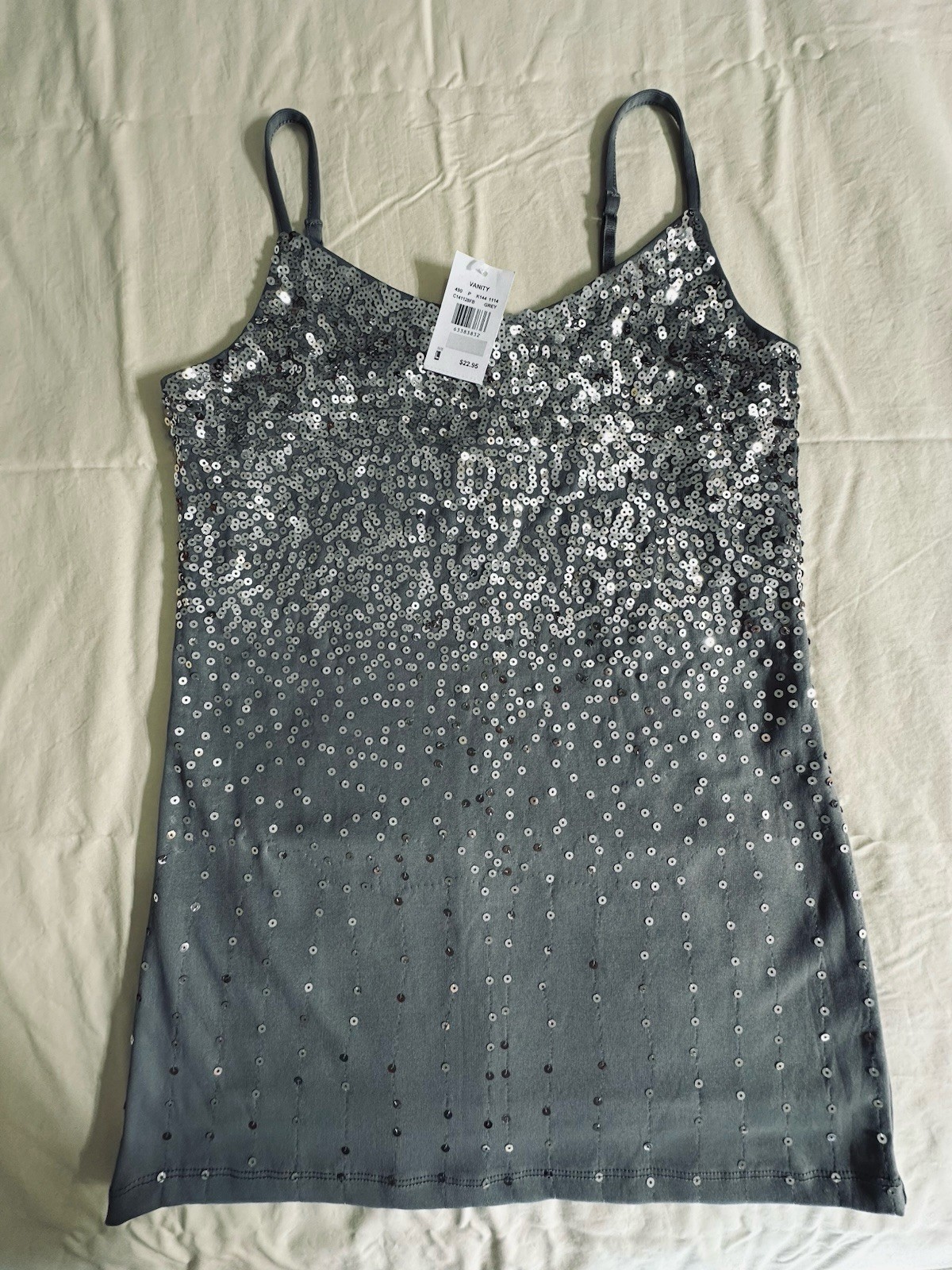 NWT The Vanity Adjustable Strap Embellished Women’s Camisole. Large.
