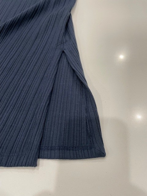 NWT! $168 Eileen Fisher L Long Slv Tunic Top ‘Ocean’ Blue Stretchy Machine Wash