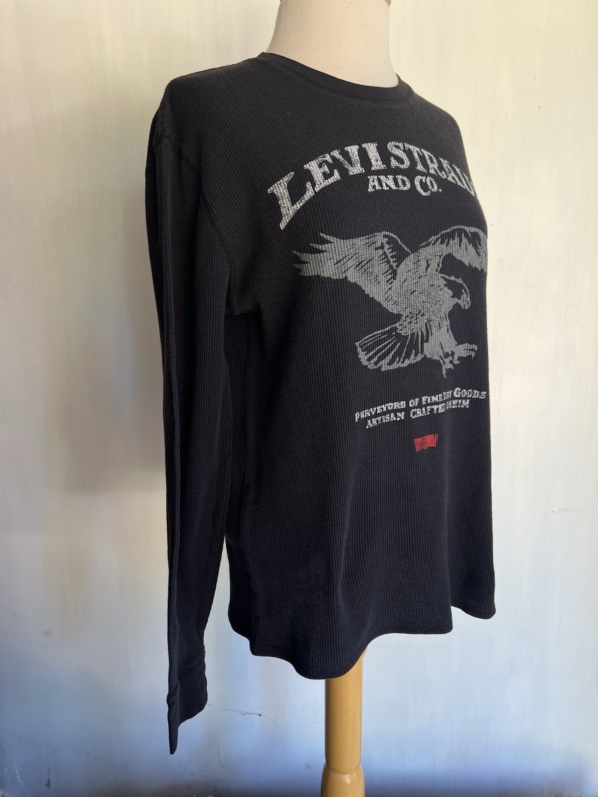 LEVI STRAUSS & CO. Official “Eagle” Long Sleeve Thermal Waffle Knit Top Medium