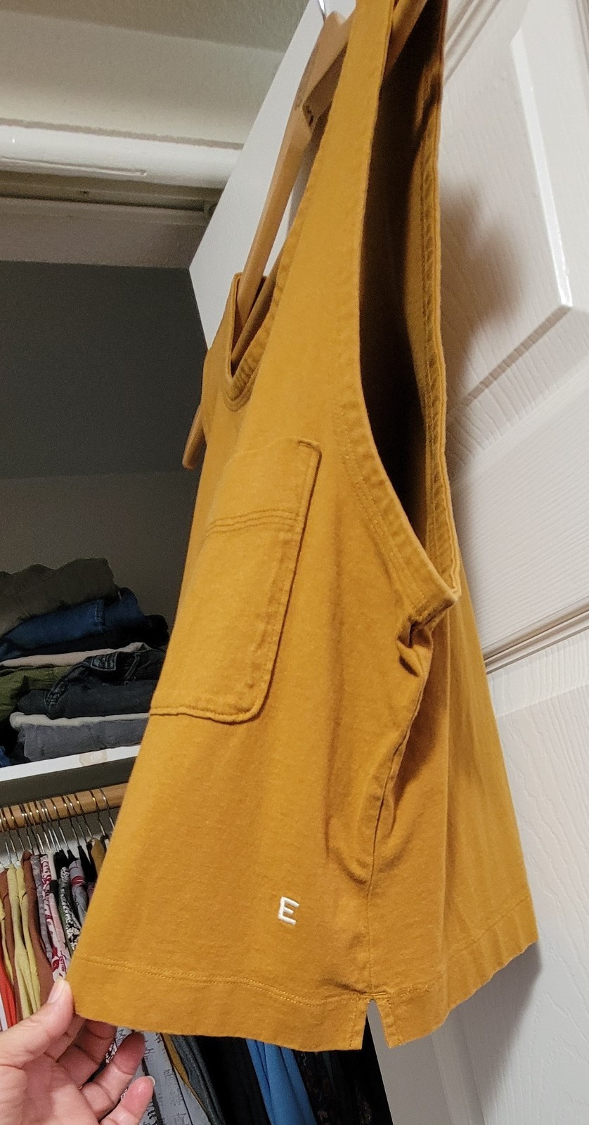 Everlane Pocket Organic Cotton Tank Women’s Caramel Brownl Size M
