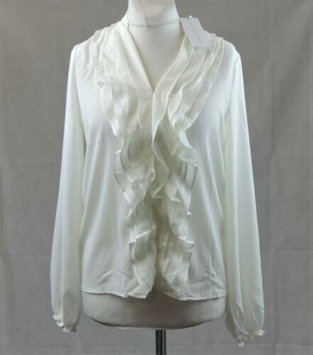 The Shirt Company Victoria Tiered Ruffle Blouse Ivory UK 14 rrp £79.95 DH9 CC 10