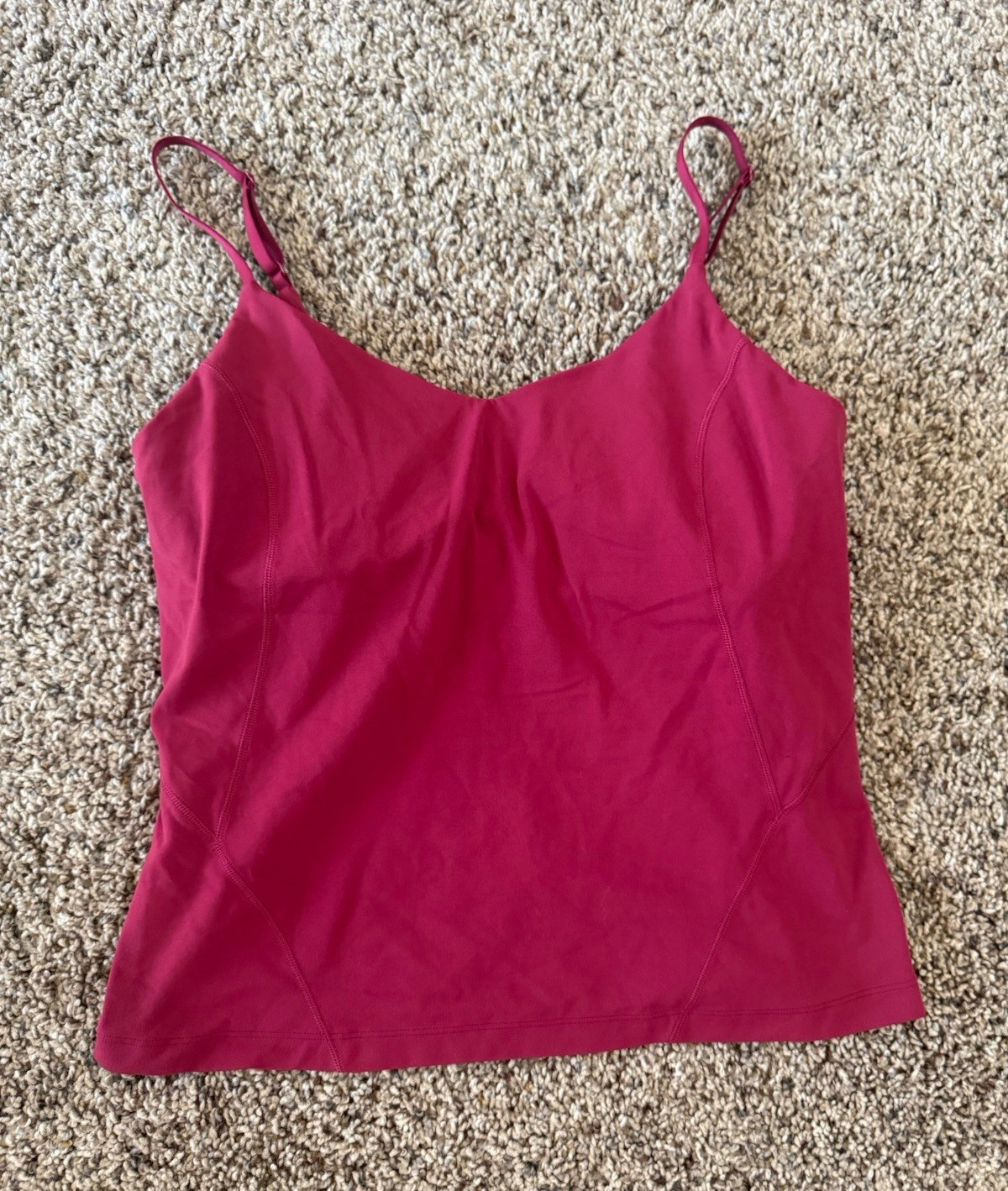 Lululemon Women’s Pink Solid Camisole Align Tank Spaghetti Strap Stretch Size 8