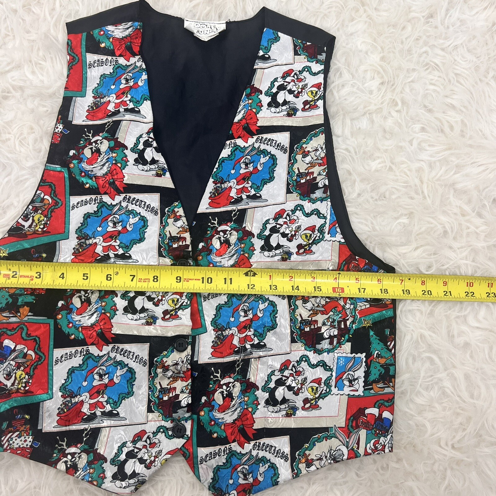 Looney Tunes Vintage 1994 Vest Season’s Greetings Christmas Top Unisex One Size