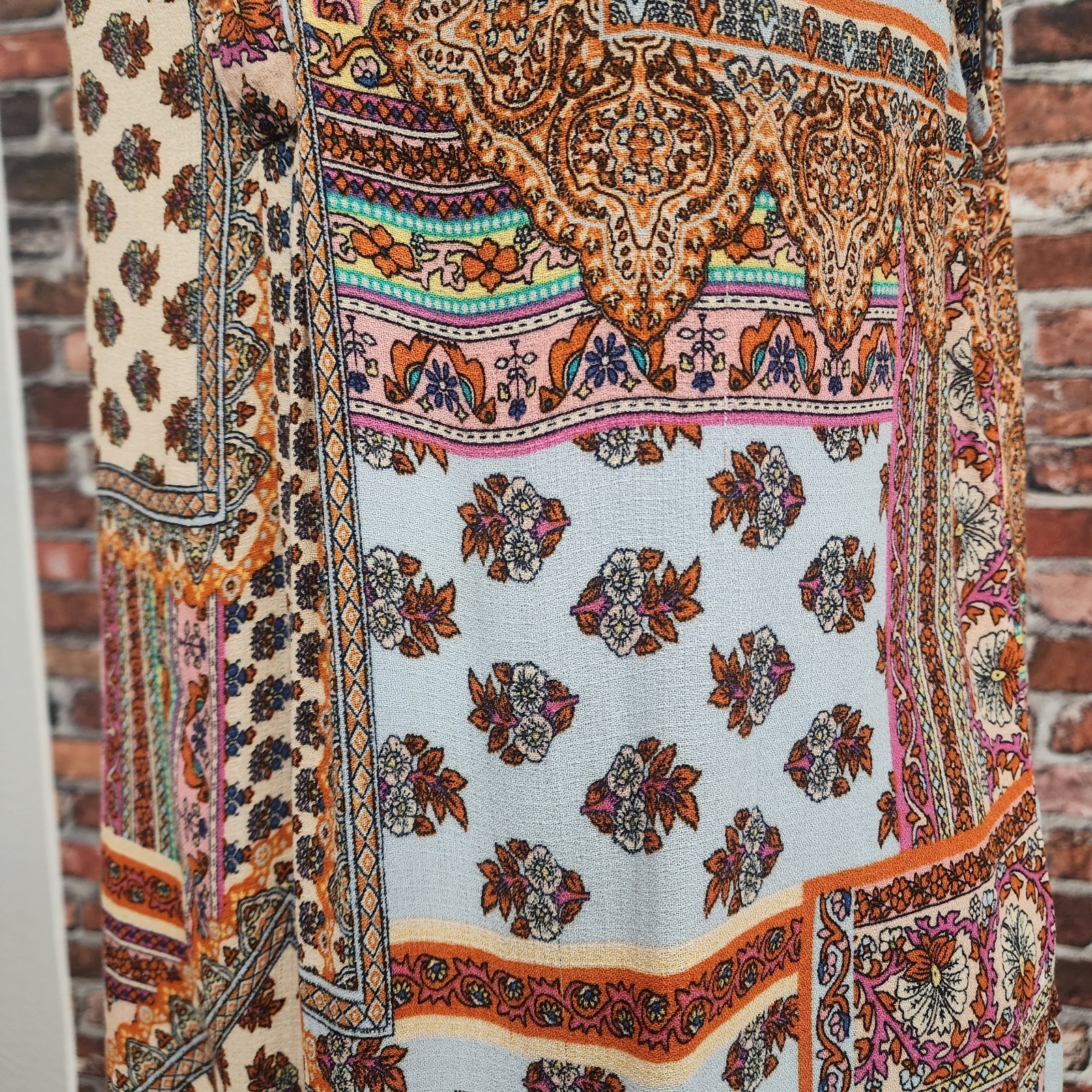 Christian Siriano Top Boho Patchwork Bohemian Hippie Sleeveless Shirt Medium