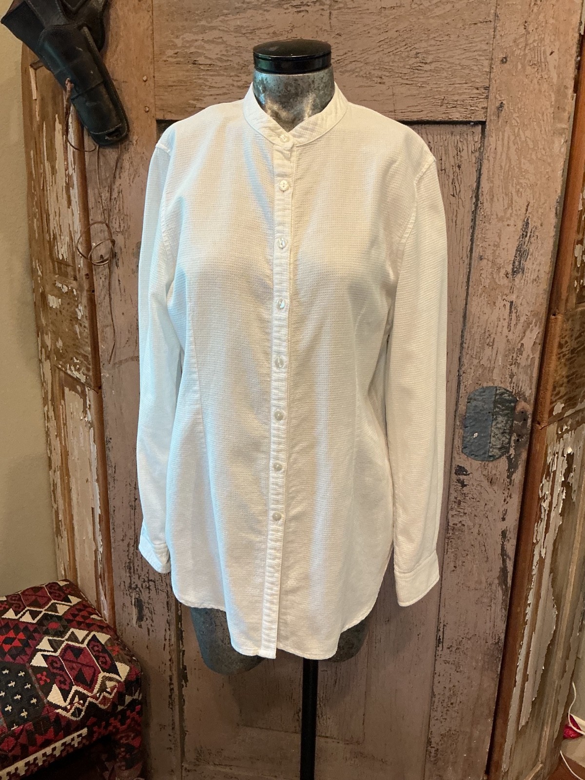 90s Y2K The Limited Classic White textured made in Italy shirt sz M