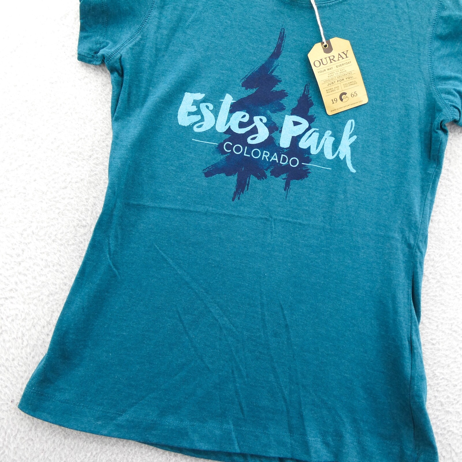 New Ouray Shirt Womens Small Blue Estes Park Colorado Sportswear Nature Travel