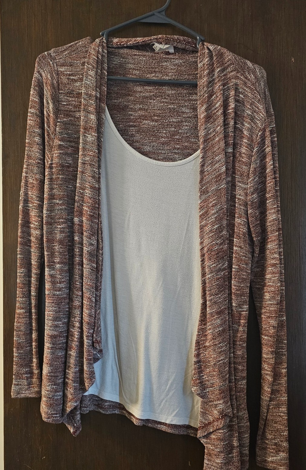 LIGHTWEIGHT CARDIGAN JACKET W/BUILT-IN BLOUSE