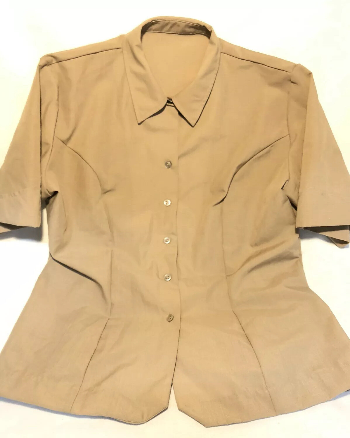 SHIRT WOMEN’S USMC KHAKI SHORT SLEEVE SERVICE DRESS ALPHA UNIFORM SELECT SIZE